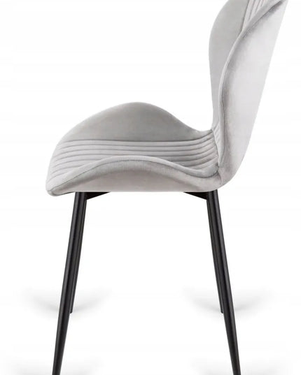 Apmuštas kėdė MONTI VELVET GREY