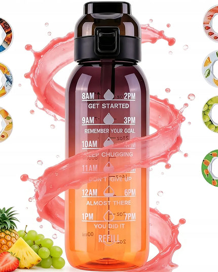 Kvapų buteliukas vandeniui, 1000 ml, su 7 aromato žiedais, įvairūs kvapai