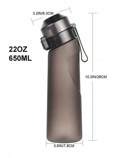 Kvapų buteliukas „XYF-KWB-008“, 650 ml, juodas, su 7 vaisių skonio kapsulėmis