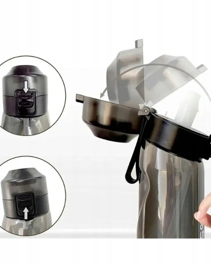 Kvapų buteliukas „XYF-KWB-008“, 650 ml, juodas, su 7 vaisių skonio kapsulėmis