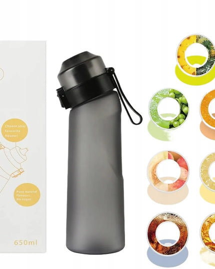 Kvapų buteliukas „XYF-KWB-008“, 650 ml, juodas, su 7 vaisių skonio kapsulėmis