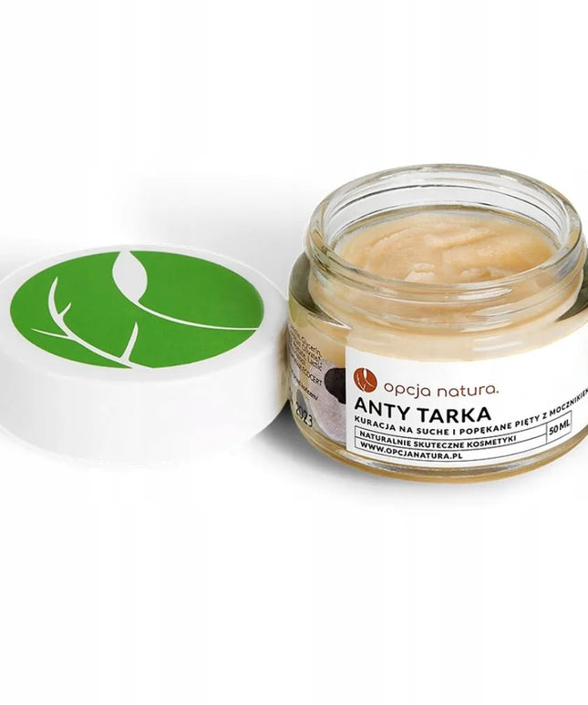 Opcja Natura Anty Tarka pėdų priežiūros priemonė sausiems ir suskilinėjusiems kulnams su karbamidu, 50 ml