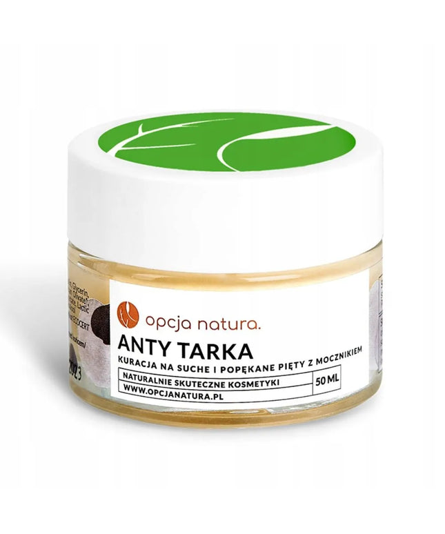 Opcja Natura Anty Tarka pėdų priežiūros priemonė sausiems ir suskilinėjusiems kulnams su karbamidu, 50 ml