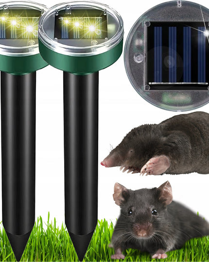 Kurmių ir graužikų baidyklė su saulės baterijomis 2 vnt.