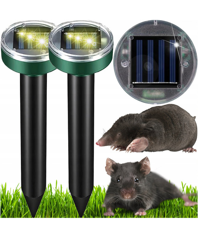 Kurmių ir graužikų baidyklė su saulės baterijomis 2 vnt.