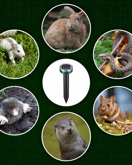 Kurmių ir graužikų baidyklė su saulės baterijomis 2 vnt.