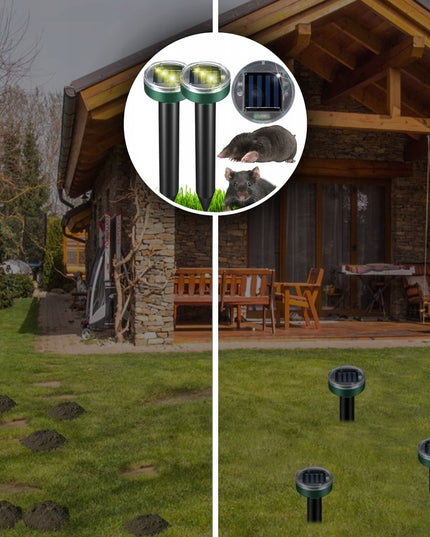 Kurmių ir graužikų baidyklė su saulės baterijomis 2 vnt.