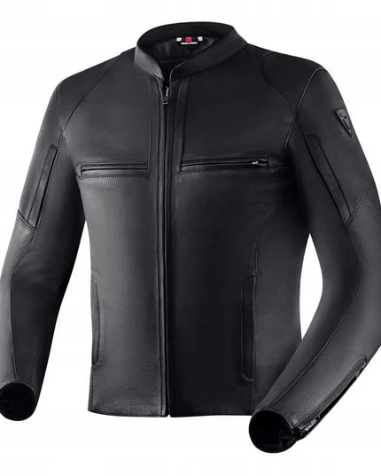 Odinė motociklininko striukė Rebelhorn RUNNER III BLACK (Dydis XS)