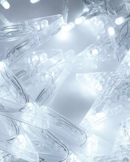 Šviečianti užuolaida Kalėdinė girlianda lauko sodui 120 LED 2,5m