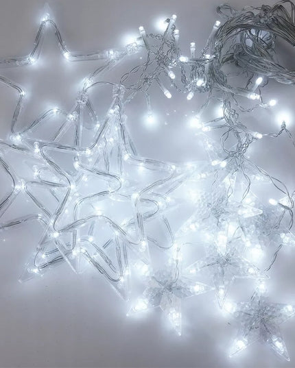Šviečianti užuolaida Kalėdinė girlianda lauko sodui 120 LED 2,5m