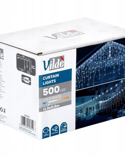 ŠVYTINTI užuolaida kalėdinė girlianda lauko sodo lemputės 500LED 11,5 m