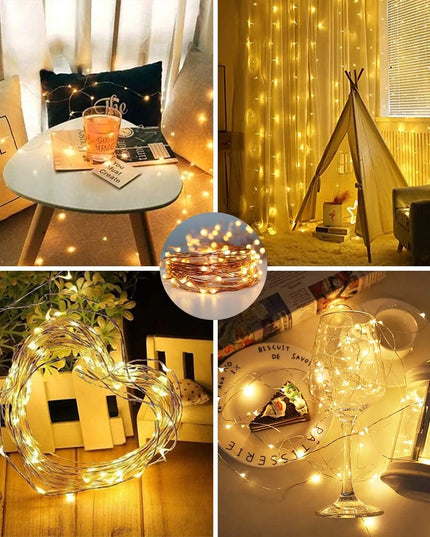 LED šviesos užuolaida su kabliukais, 300 LED, USB, 3 × 3 m, nuotolinio valdymo pultas, laikmatis, šilta balta šviesa, IP44