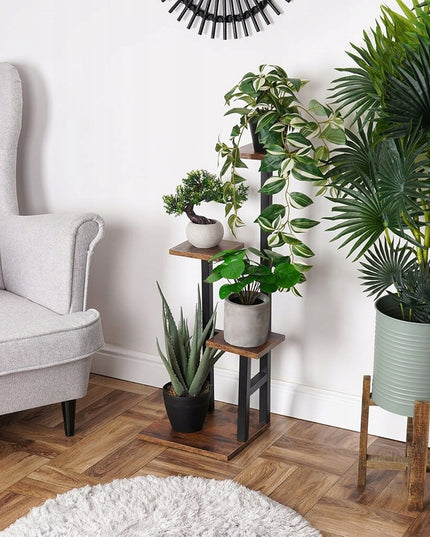 METALINIS 4 PAKOPŲ STOVAS GĖLĖMS, AUGALAMS, VAZONAMS