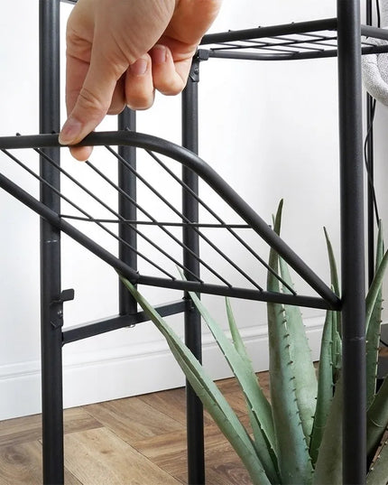 METALINIS 4 lygių gėlių stovas, pakopinis stovas vazonams ir augalams