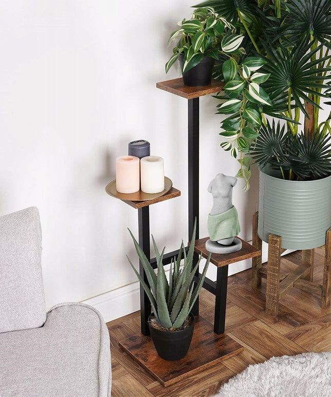 METALINIS 4 PAKOPŲ STOVAS GĖLĖMS, AUGALAMS, VAZONAMS