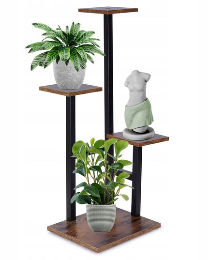 METALINIS 4 PAKOPŲ STOVAS GĖLĖMS, AUGALAMS, VAZONAMS