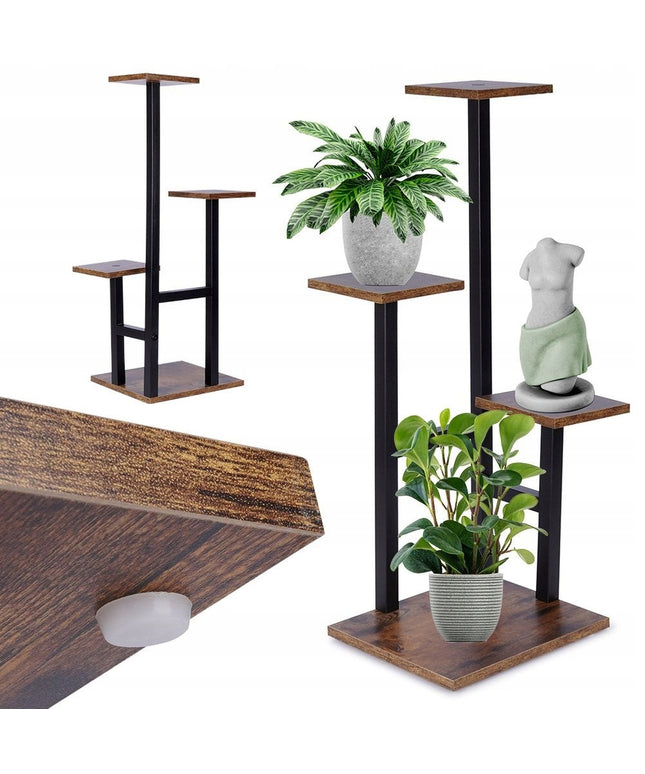 METALINIS 4 PAKOPŲ STOVAS GĖLĖMS, AUGALAMS, VAZONAMS