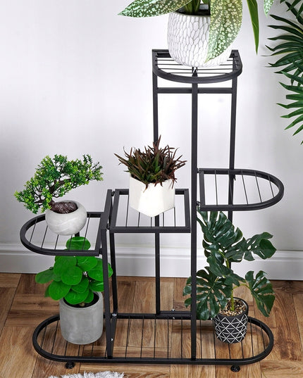 5 pakopų metalinis gėlių stovas vazonams, augalams, gėlėms