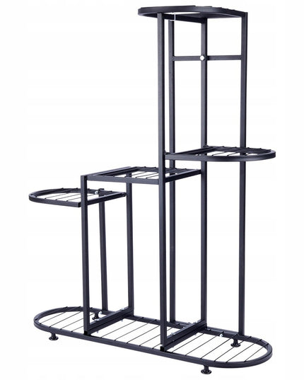 5 pakopų metalinis gėlių stovas vazonams, augalams, gėlėms