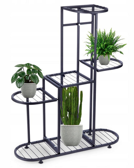 5 pakopų metalinis gėlių stovas vazonams, augalams, gėlėms