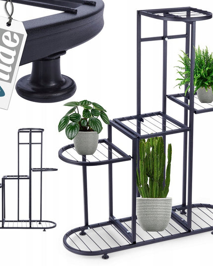 5 pakopų metalinis gėlių stovas vazonams, augalams, gėlėms