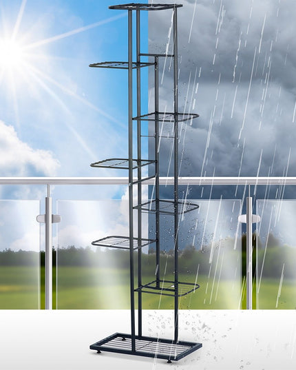 8 pakopų metalinis gėlių stovas vazonams, augalams, gėlytėms