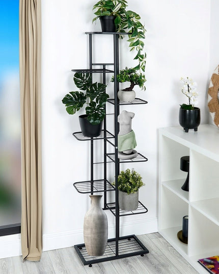 8 pakopų metalinis gėlių stovas vazonams, augalams, gėlytėms