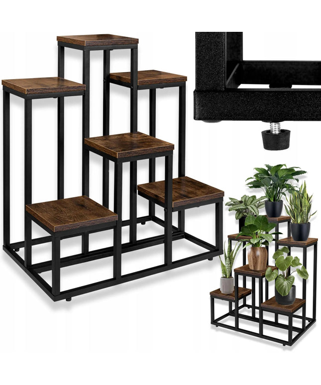 Loft stiliaus gėlių stovas BELGAR RUSTIC