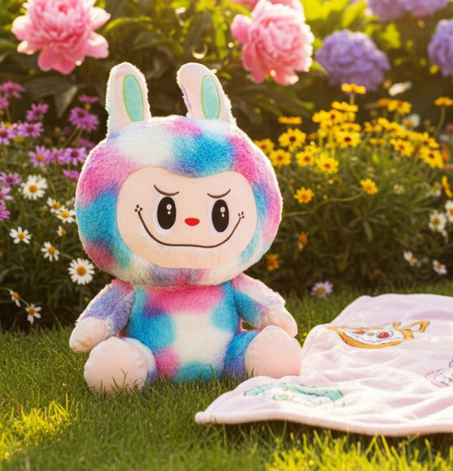 LABUBU Didelis 50cm pliušinis žaislas su antklode, riboto leidimo dovana vaikui