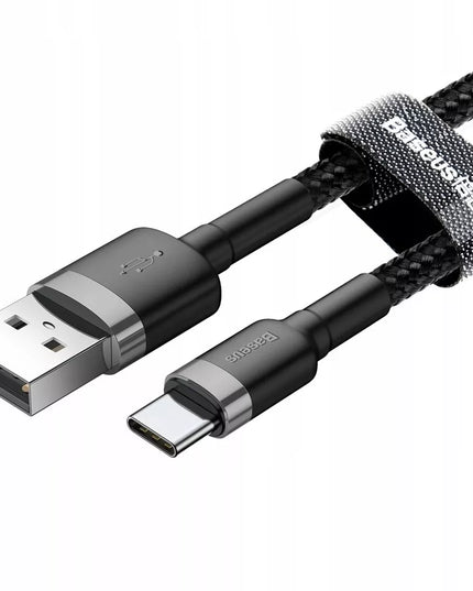 Įkroviklis BASEUS telefonui, 2x USB, USB-C, 30W, 3A PD QC + laidas USB-USB-C, 2m