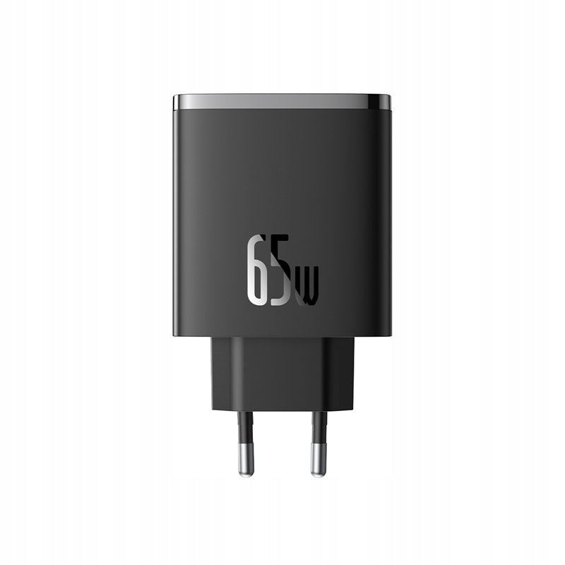 Įkroviklis BASEUS GaN 65W Greitas įkrovimas 2x USB-C USB PD3.0 QC3.0 AFC SCP