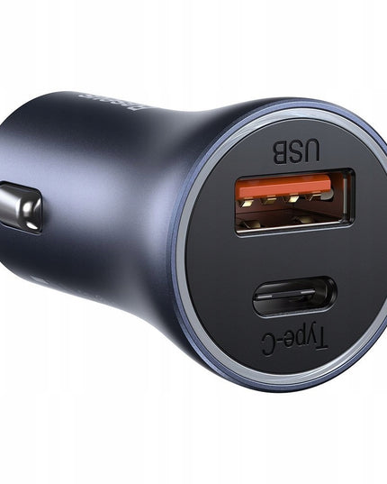 Automobilinis USB-C USB įkroviklis BASEUS 40W PD QC SCP FCP AFC Galingas Greitas