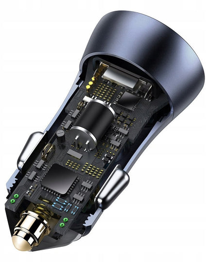 Automobilinis USB-C USB įkroviklis BASEUS 40W PD QC SCP FCP AFC Galingas Greitas