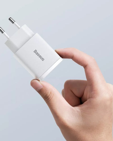 Įkroviklis BASEUS USB USB-C 20W Telefonui, 2 prievadai, Universalus, Greitas QC 3A