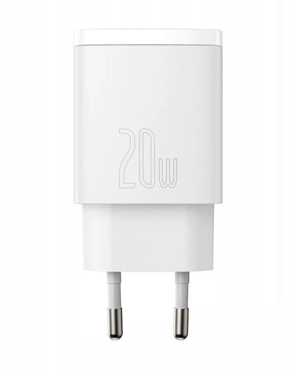 Įkroviklis BASEUS USB USB-C 20W Telefonui, 2 prievadai, Universalus, Greitas QC 3A