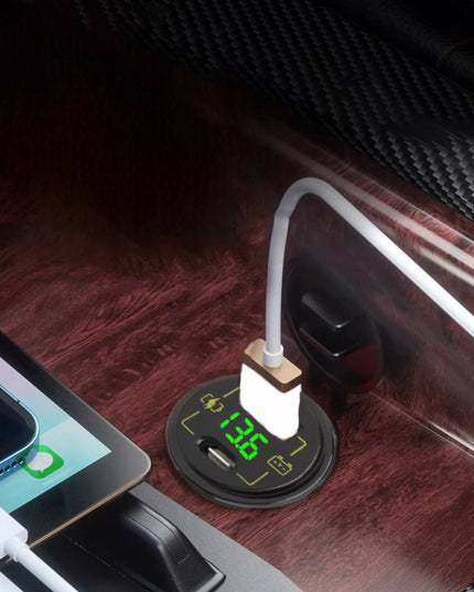 Automobilinis, motociklo ir valties USB bei USB-C įkroviklis, 3,4 A, hermetiškas, 12 V / 24 V