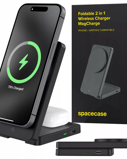 Sulankstomas indukcinis įkroviklis su MagSafe funkcija. telefonui
