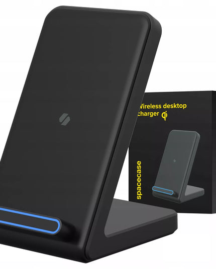 Spacecase indukcinis belaidis QI įkroviklis su telefono stovu 15W