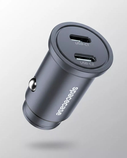 Automobilinis įkroviklis Spacecase 30W Mini, 2x USB-C PD PPS