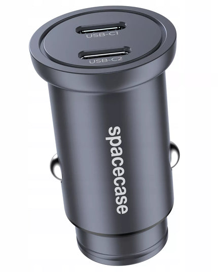Automobilinis įkroviklis Spacecase 30W Mini, 2x USB-C PD PPS