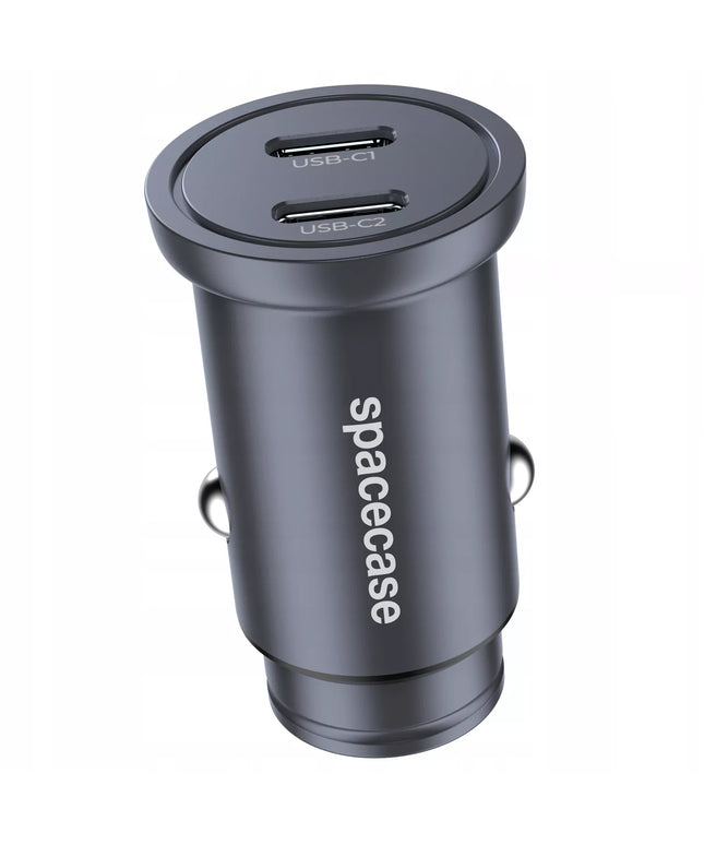 Automobilinis įkroviklis Spacecase 30W Mini, 2x USB-C PD PPS