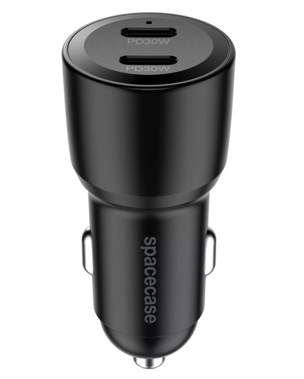 Automobilinis įkroviklis 60W 2x USB-C Type-C greitas įkrovimas QC 3.0 12V/24V