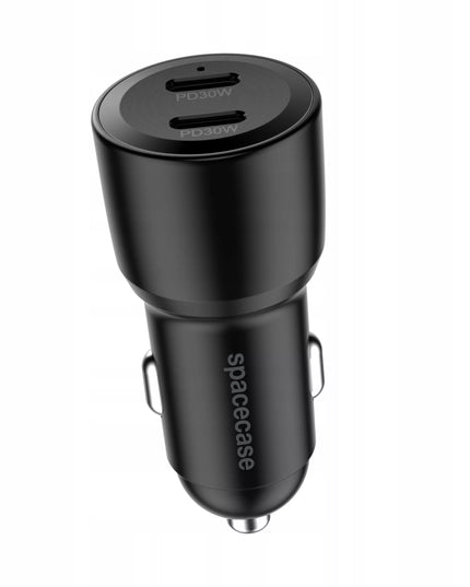 Automobilinis įkroviklis 60W 2x USB-C Type-C greitas įkrovimas QC 3.0 12V/24V