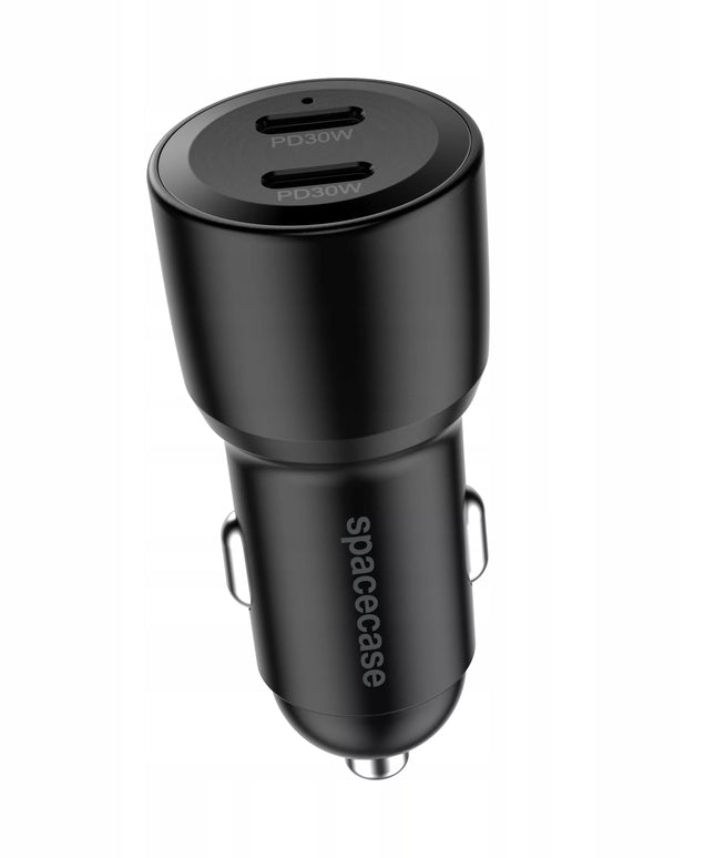 Automobilinis įkroviklis 60W 2x USB-C Type-C greitas įkrovimas QC 3.0 12V/24V