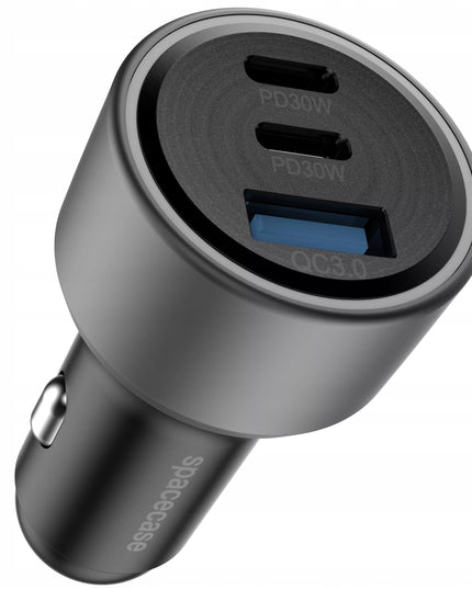 AUTOMOBILINIS ĮKROVIKLIS 60W USB, 2X USB-C, GREITAS ĮKROVIMAS 12V / 24V