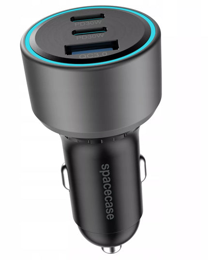 AUTOMOBILINIS ĮKROVIKLIS 60W USB, 2X USB-C, GREITAS ĮKROVIMAS 12V / 24V
