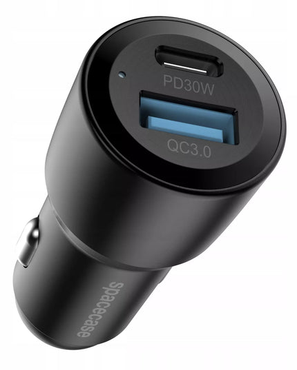 Automobilinis įkroviklis 60W USB telefonui į cigarečių degiklio lizdą USB-C 12V/24V QC