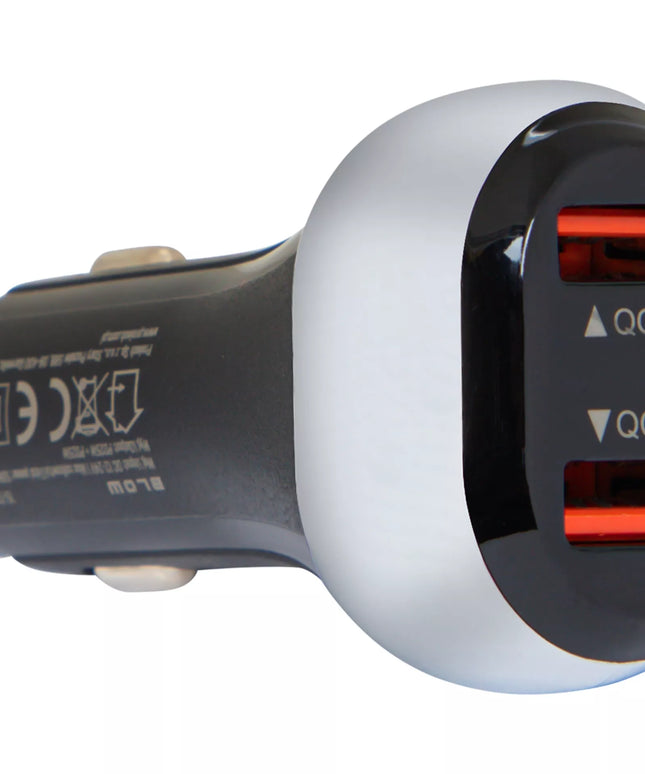 Automobilinis įkroviklis GREITAS ĮKROVIMAS 2x USB QC 36W galingas