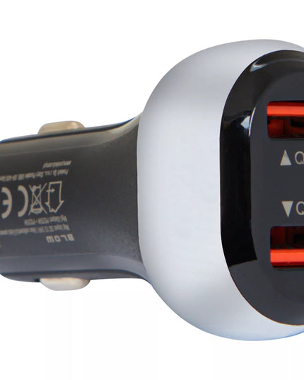 Automobilinis įkroviklis GREITAS ĮKROVIMAS 2x USB QC 36W galingas