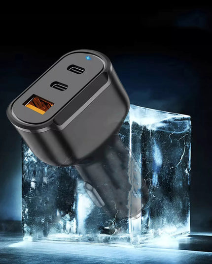 Automobilinis įkroviklis BLOW greitas įkrovimas USB 2x USB-C PD QC 68W galingas